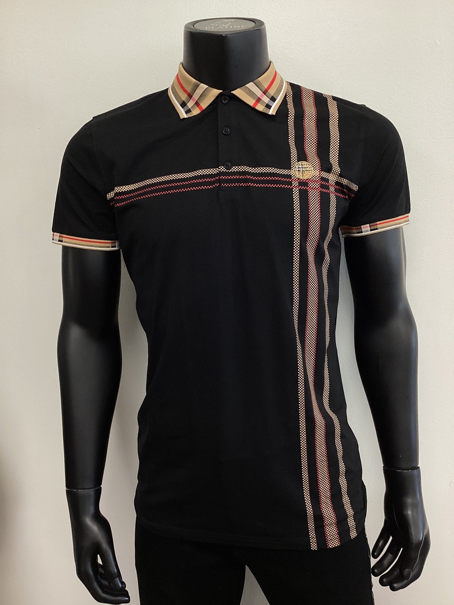 Mens Plaid Neck Shirt