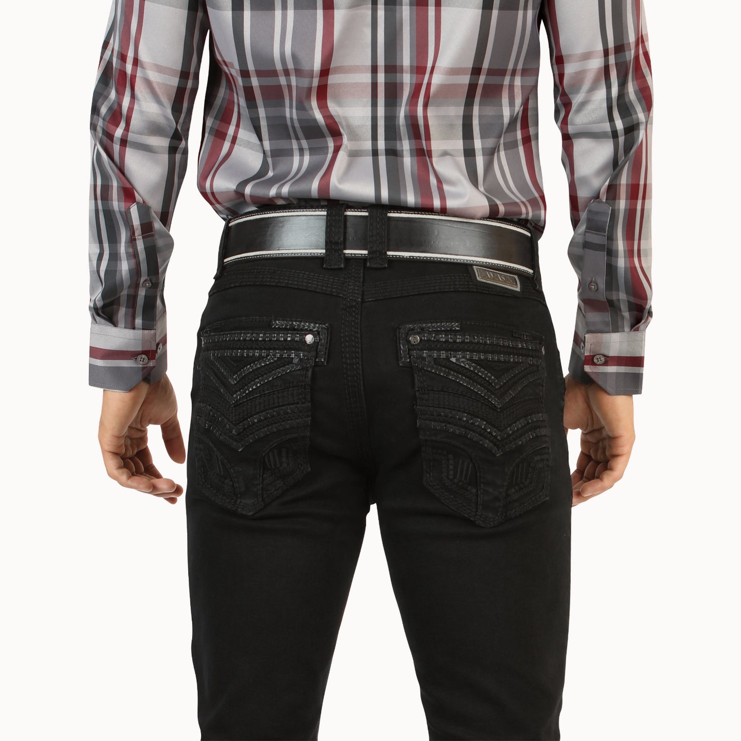 Lamasini Mens Marco Bootcut Jean - Black 26503