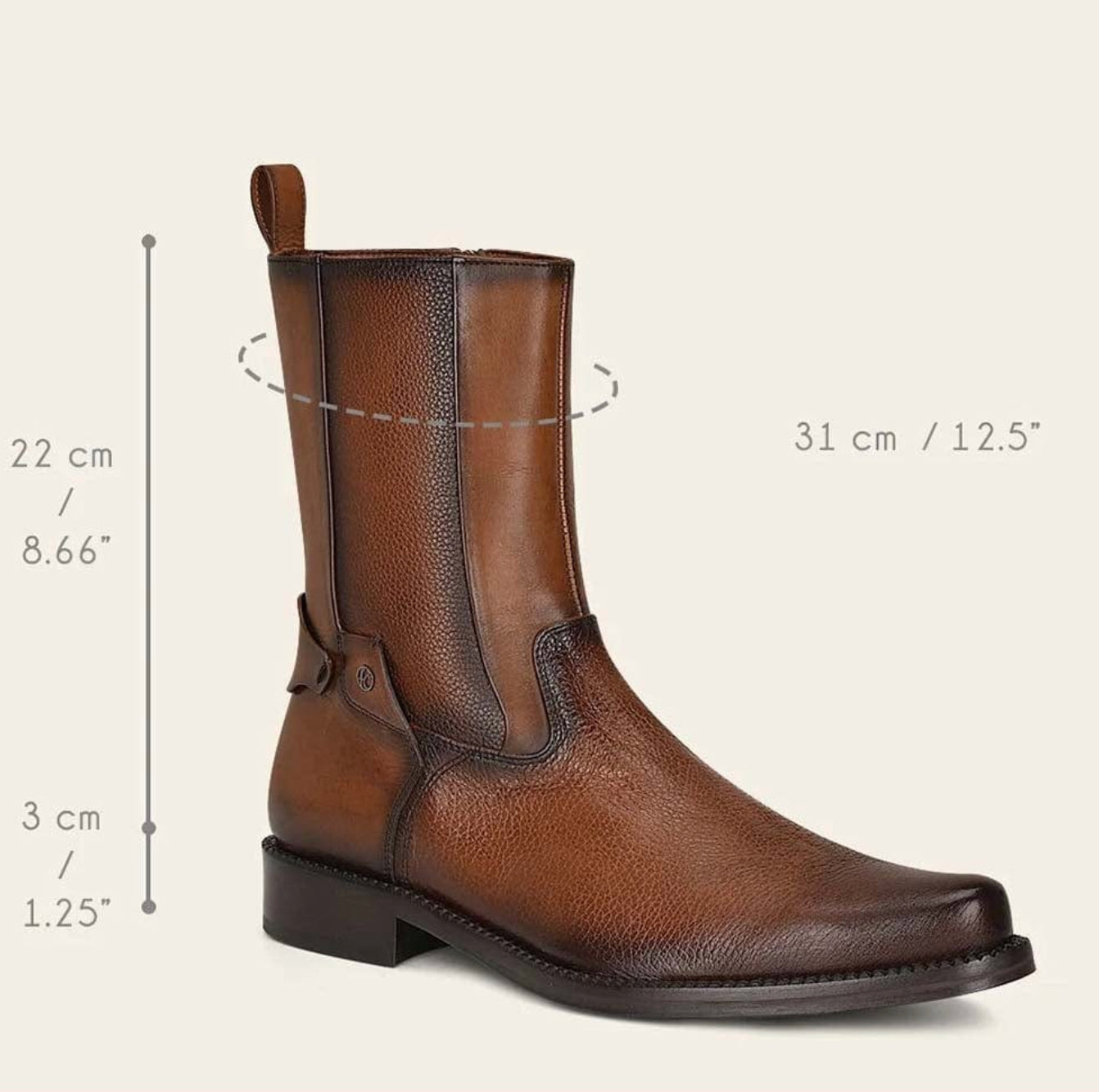 Franco Cuadra Mens Deer Low Shaft Dress Boot - Honey
