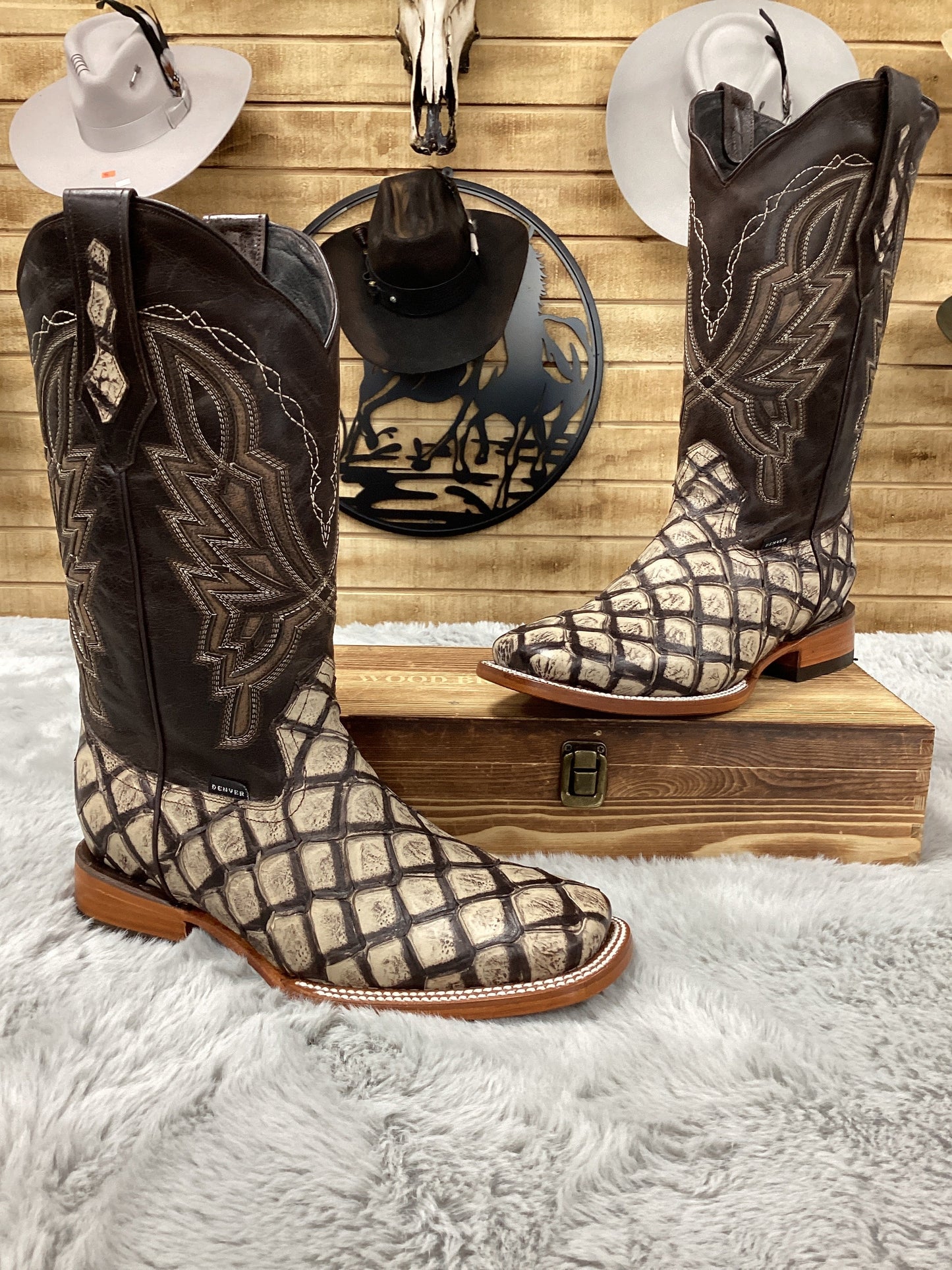 Denver Mens Boot Western Safari - Natural