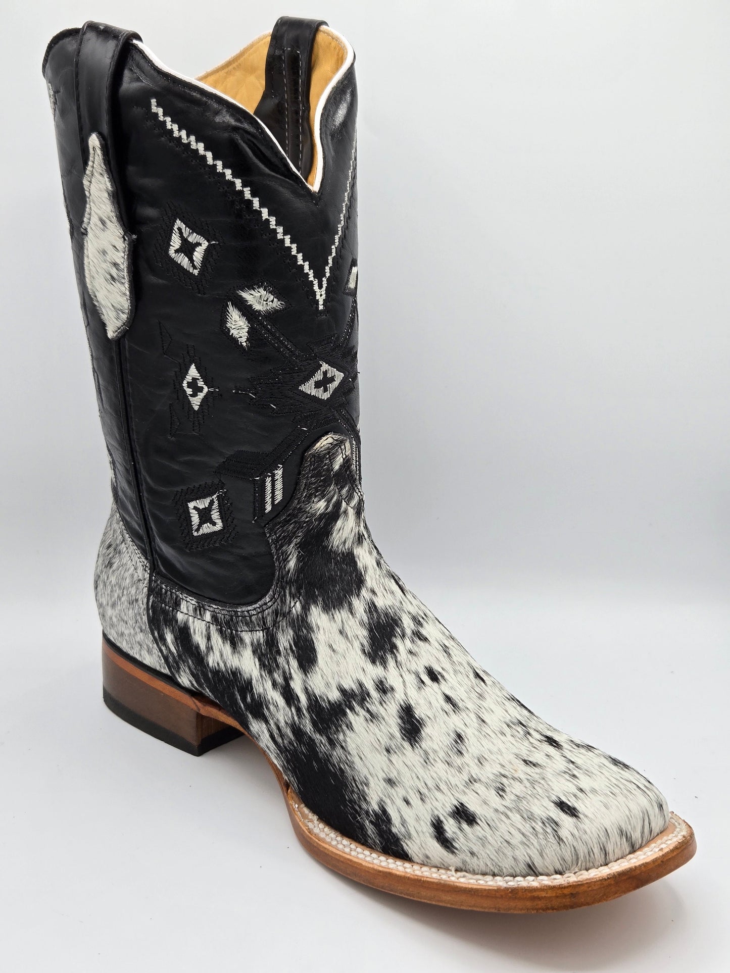Hooch Mens Diamond Style Cowhide Boots