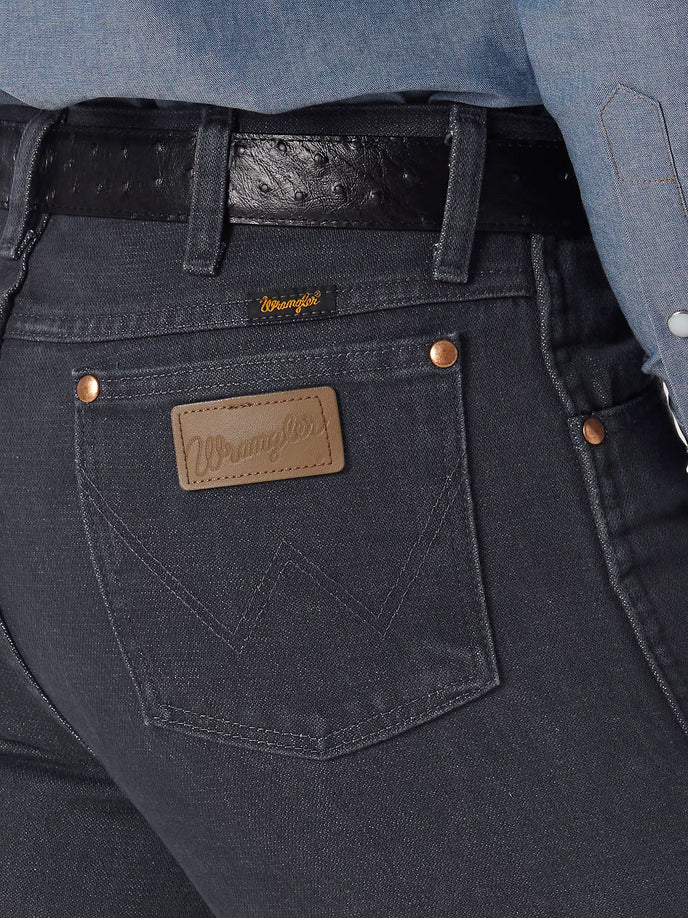 Wrangler Mens Cowboy Cut Slim Fit Jean (Charcoal Grey)