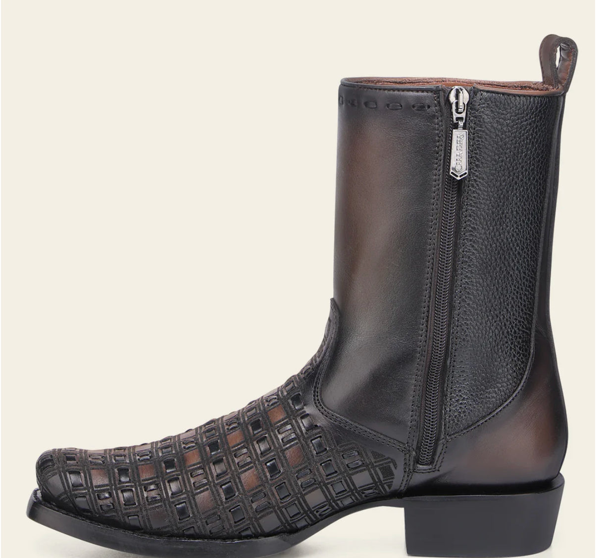 Cuadra Mens Bovine Woven Urban Low Shaft Boot -Chocolate