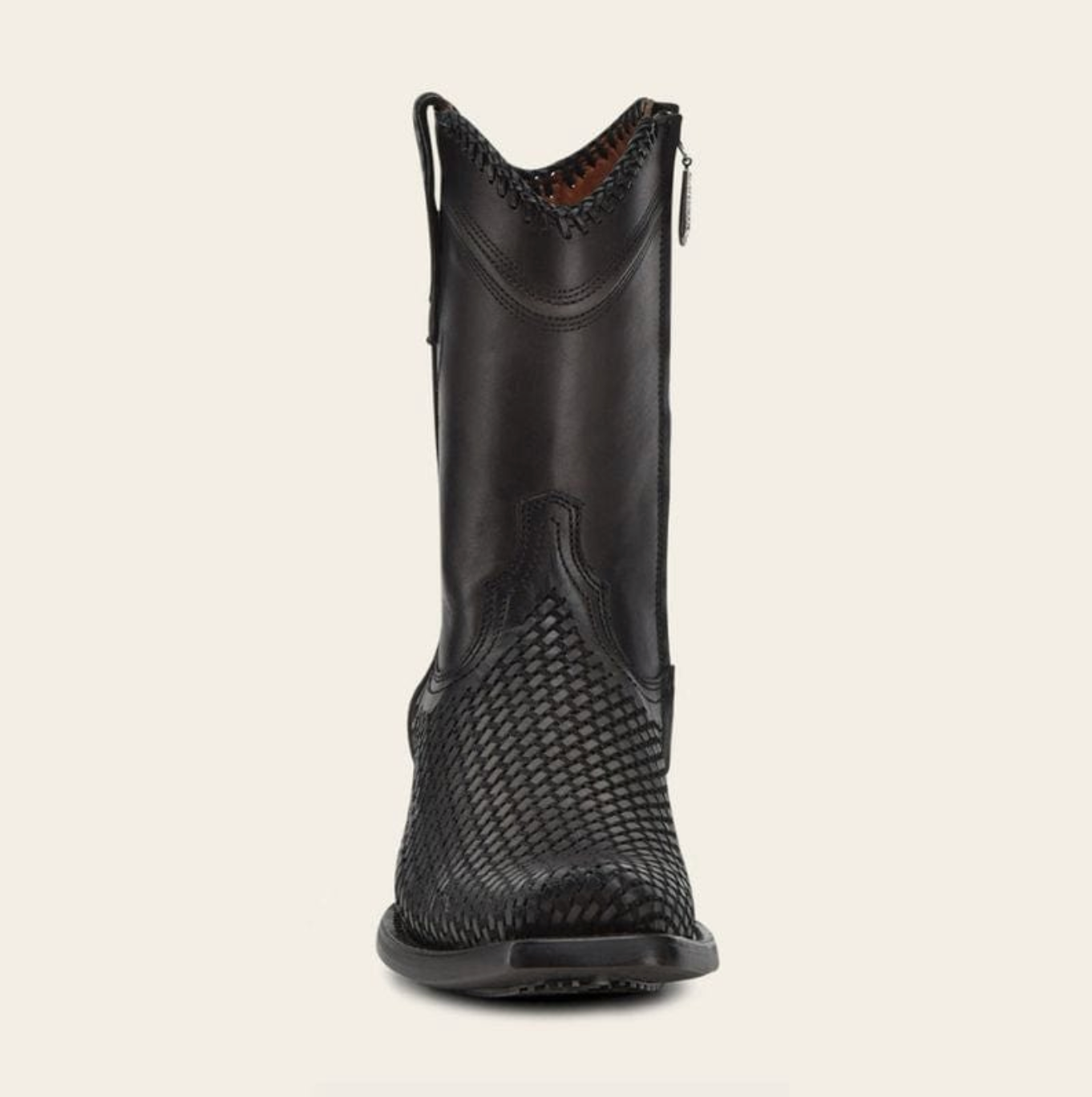 Cuadra Mens Urban Laser & Woven Low Shaft Boot - Black