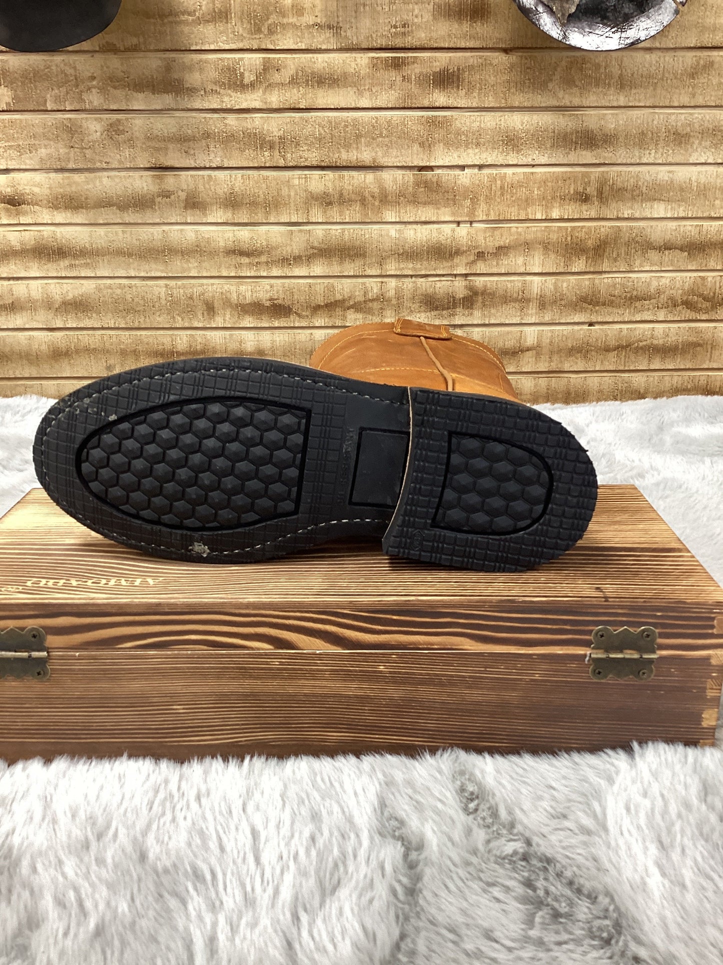 Cactus Mens Wellington Work Boot - Light brown 7850