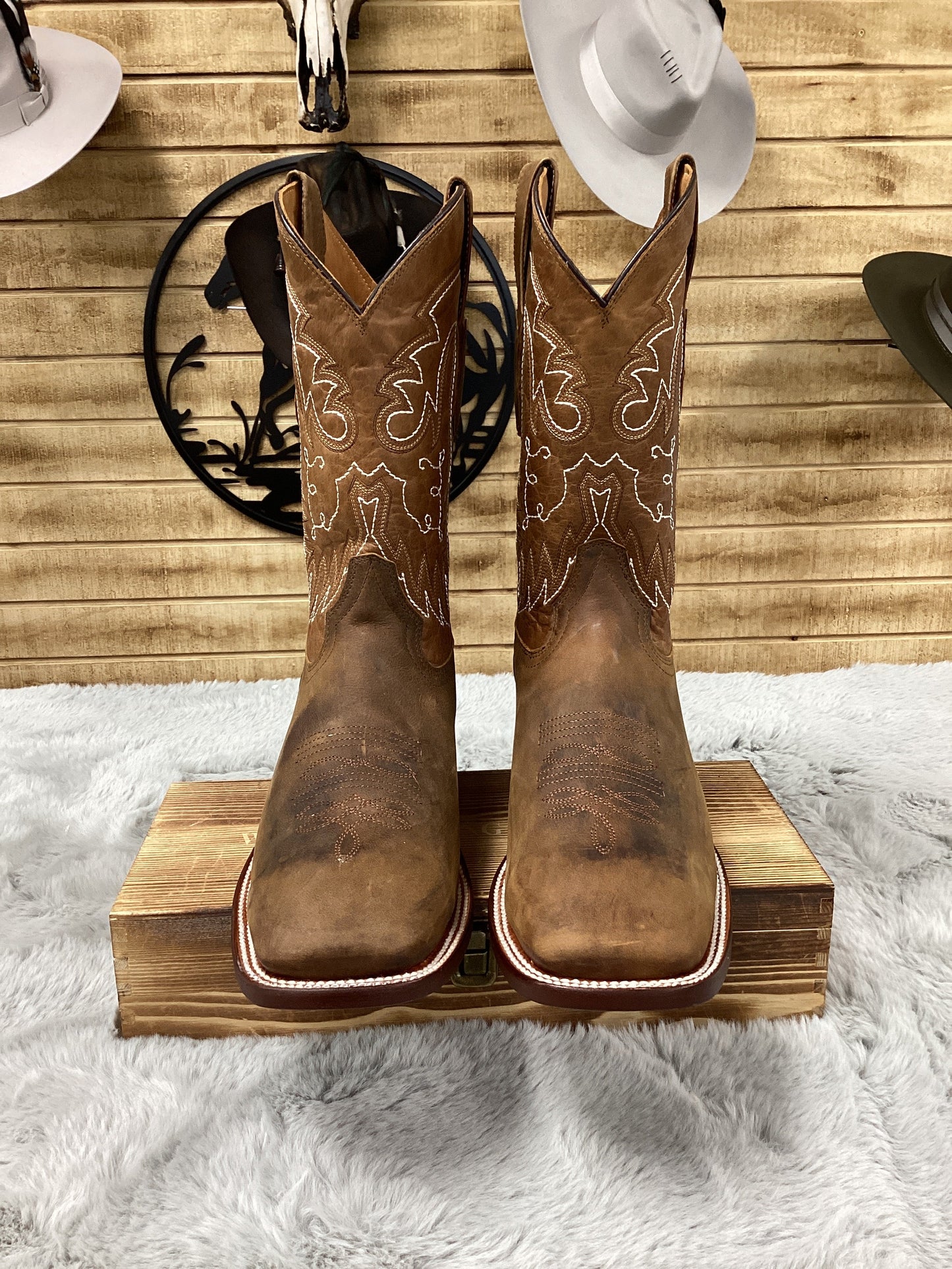 Goldrush Mens Volcano Arena Cuero Boot - Brown DI132