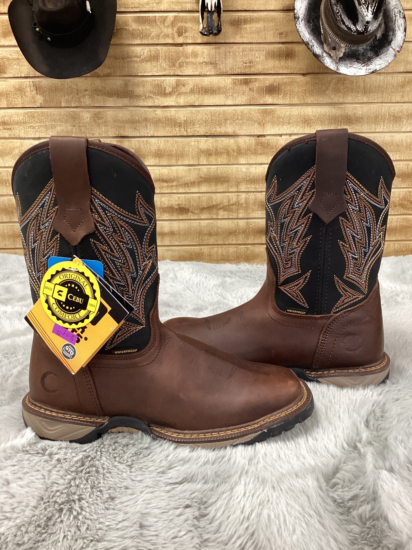 Cebu Tumbleweed Waterproof Steel Toe Work Boot (Brown) WP SQR
