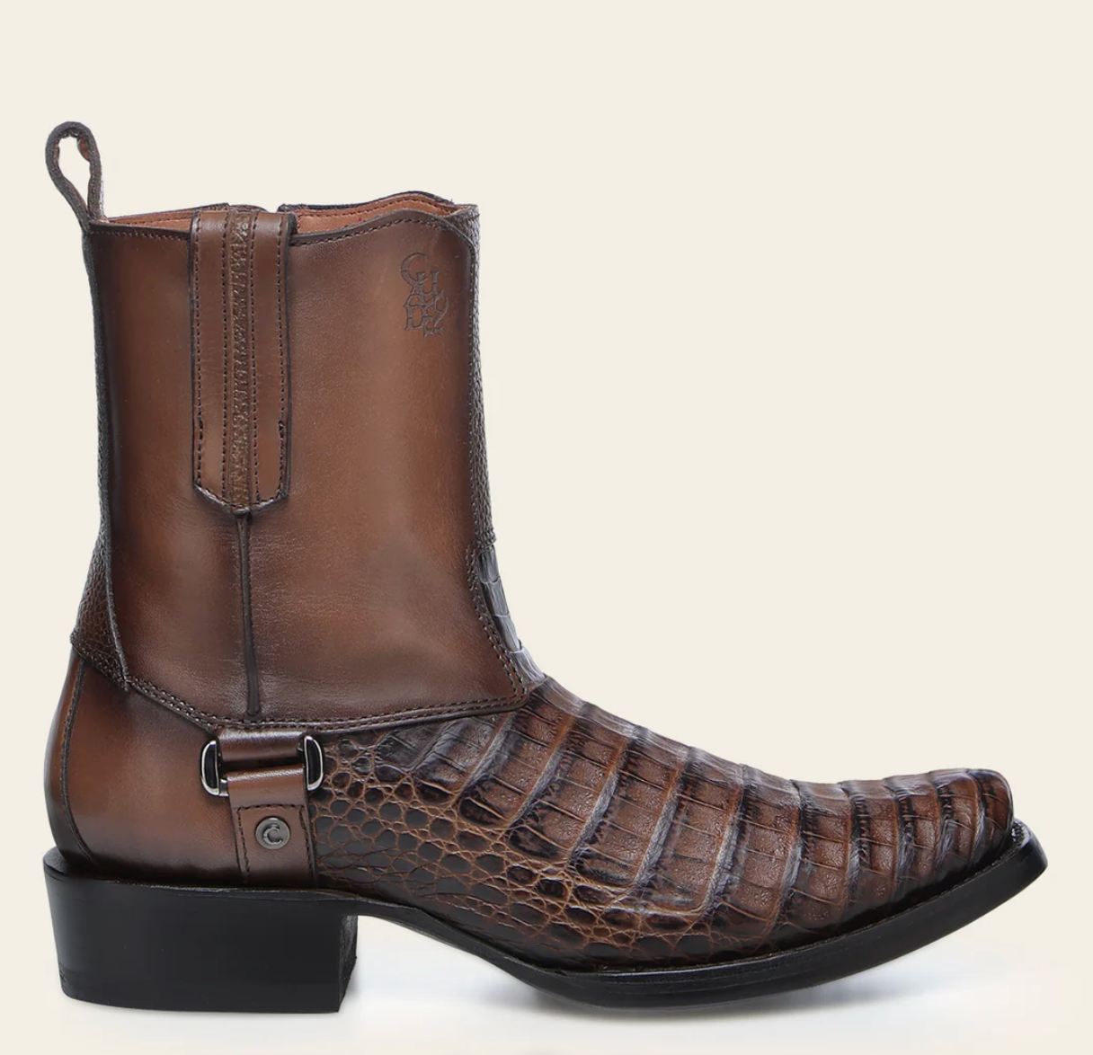 Cuadra Mens Urban Caiman Ankle Boot - Honey