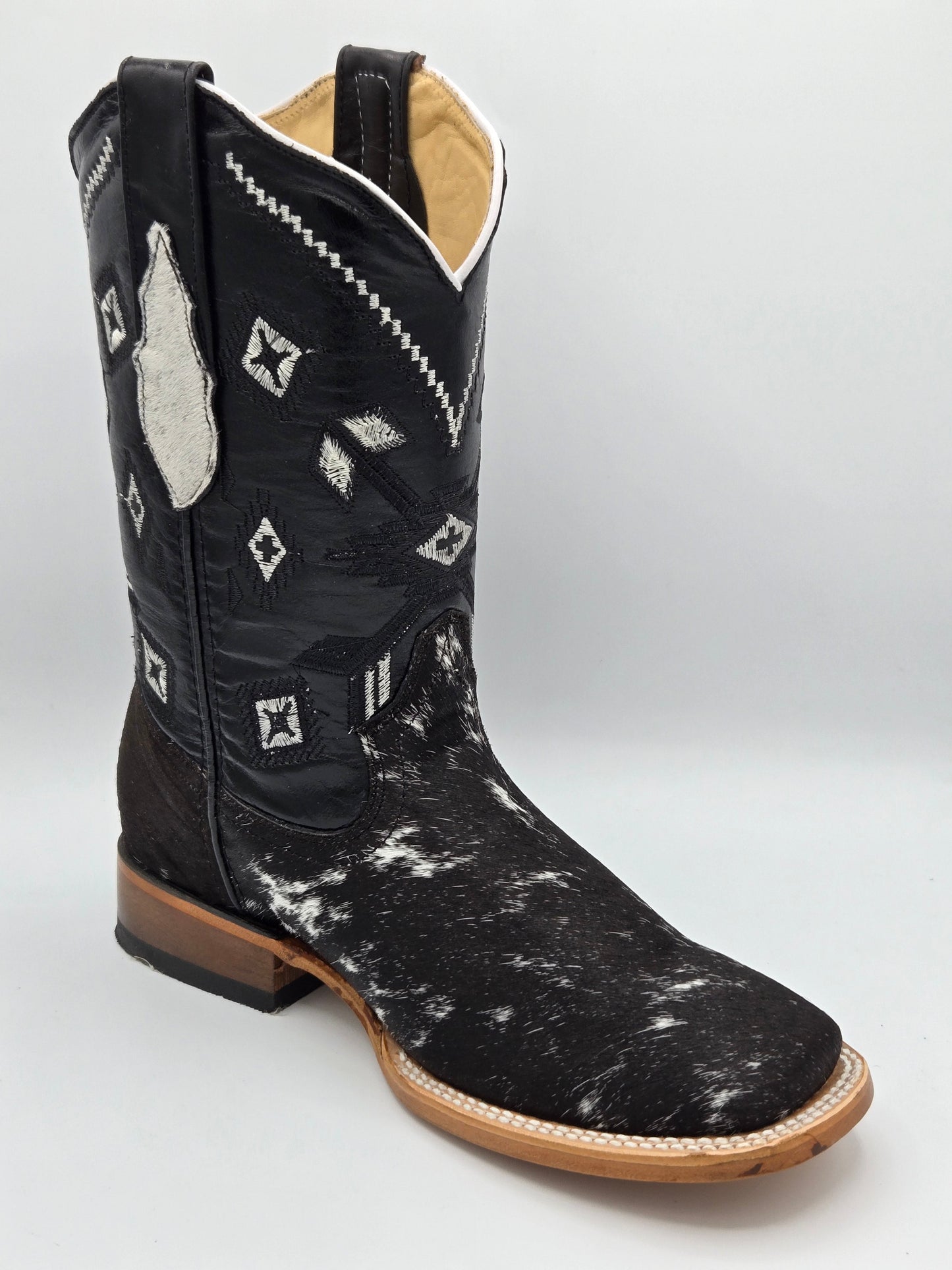 Hooch Mens Diamond Style Cowhide Boots