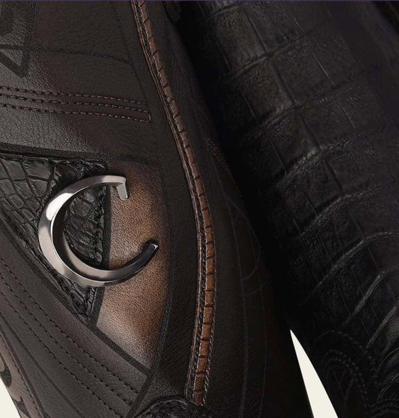 Cuadra Mens Caiman Snip Toe Boot - Black