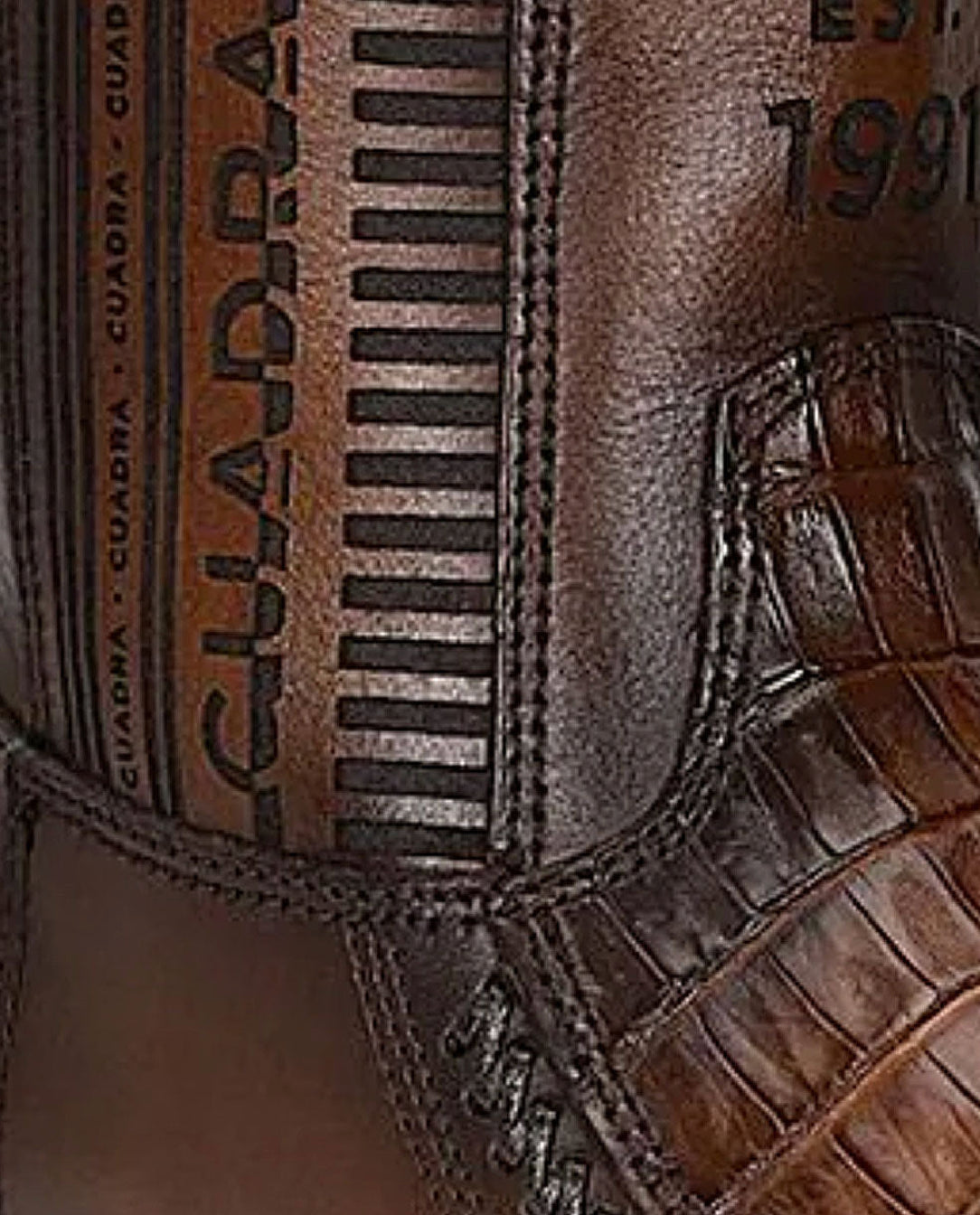 Cuadra Mens Engraved Fuscus Belly Low Shaft Boot - Brown