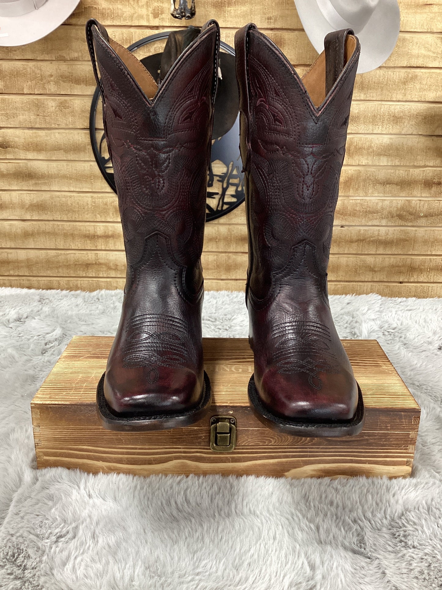 Goldrush Mens Rodeo Ariel Kenya Boot - Blackcherry 056