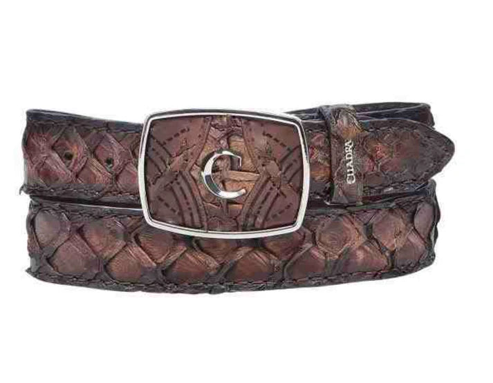 Cuadra Mens Pirarucu Belt - Honey BC391