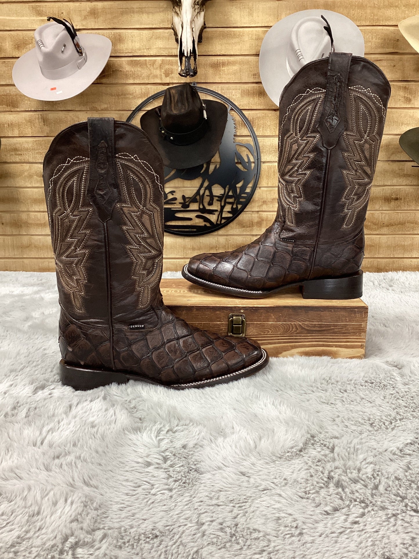 Denver Mens Boot Western Safari - Brown