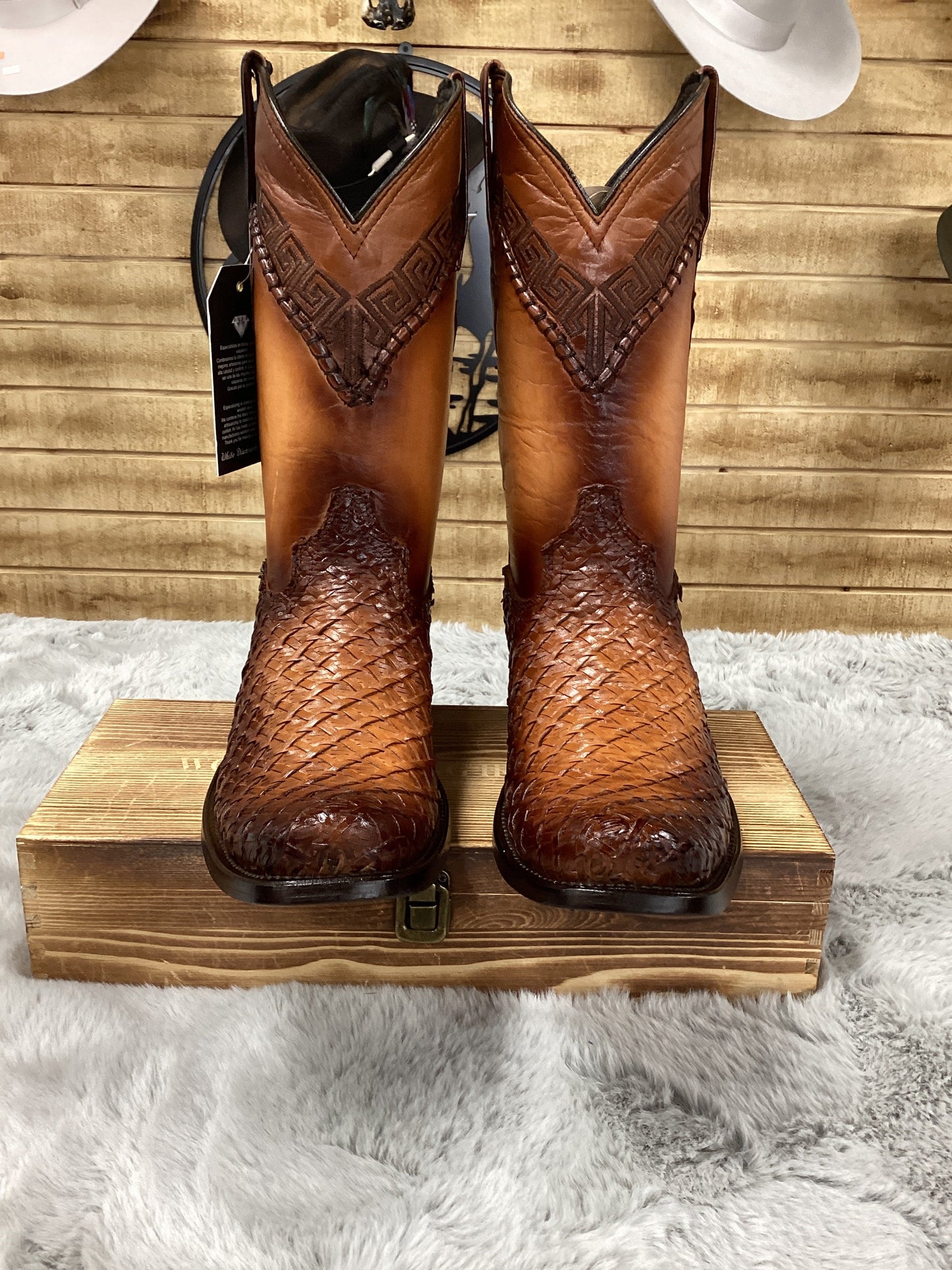 White Diamond Mens Boot Hudson Cafe Chocó-Brown