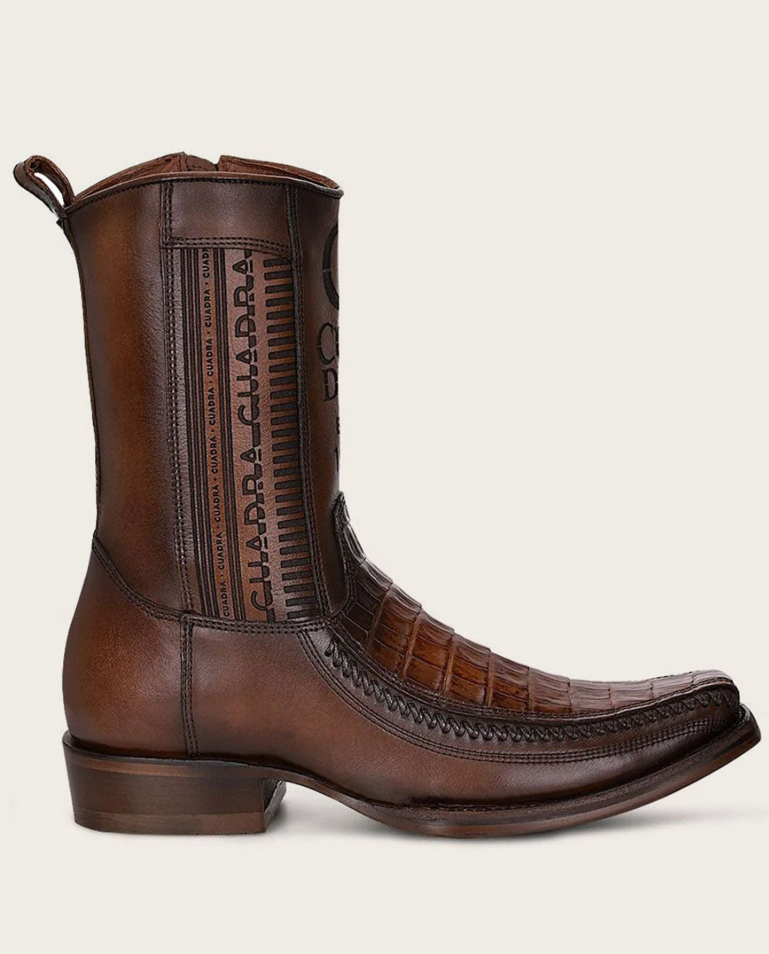 Cuadra Mens Engraved Fuscus Belly Low Shaft Boot - Brown