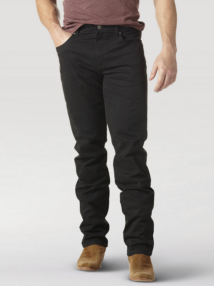 Wrangler Mens Retro Slim Fit Straight Leg Pants -Black