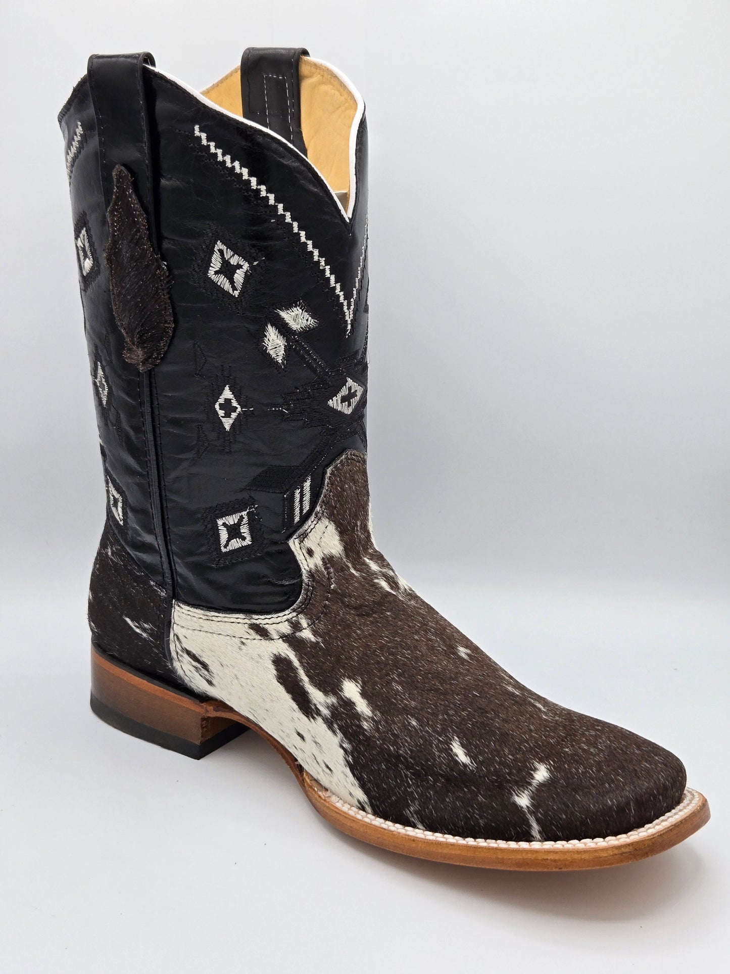 Hooch Mens Diamond Style Cowhide Boots