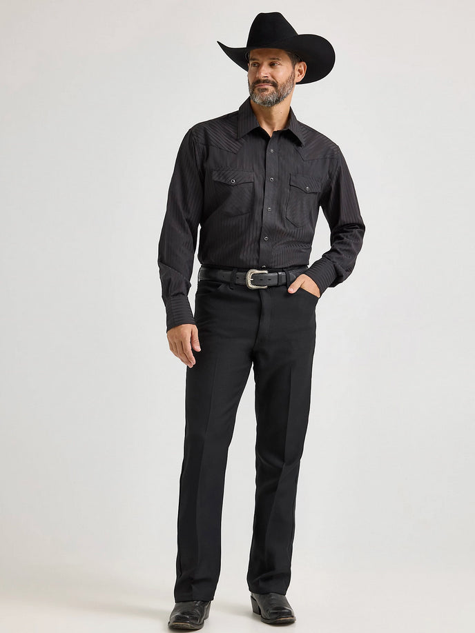 Wrangler Mens Wrancher Dress Jean (Black)
