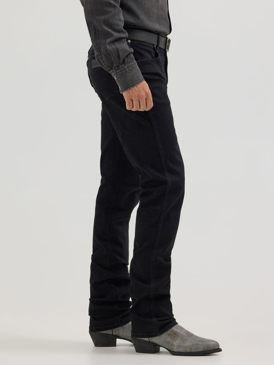 Wrangler Mens Retro Slim Straight Leg Pants (Black)