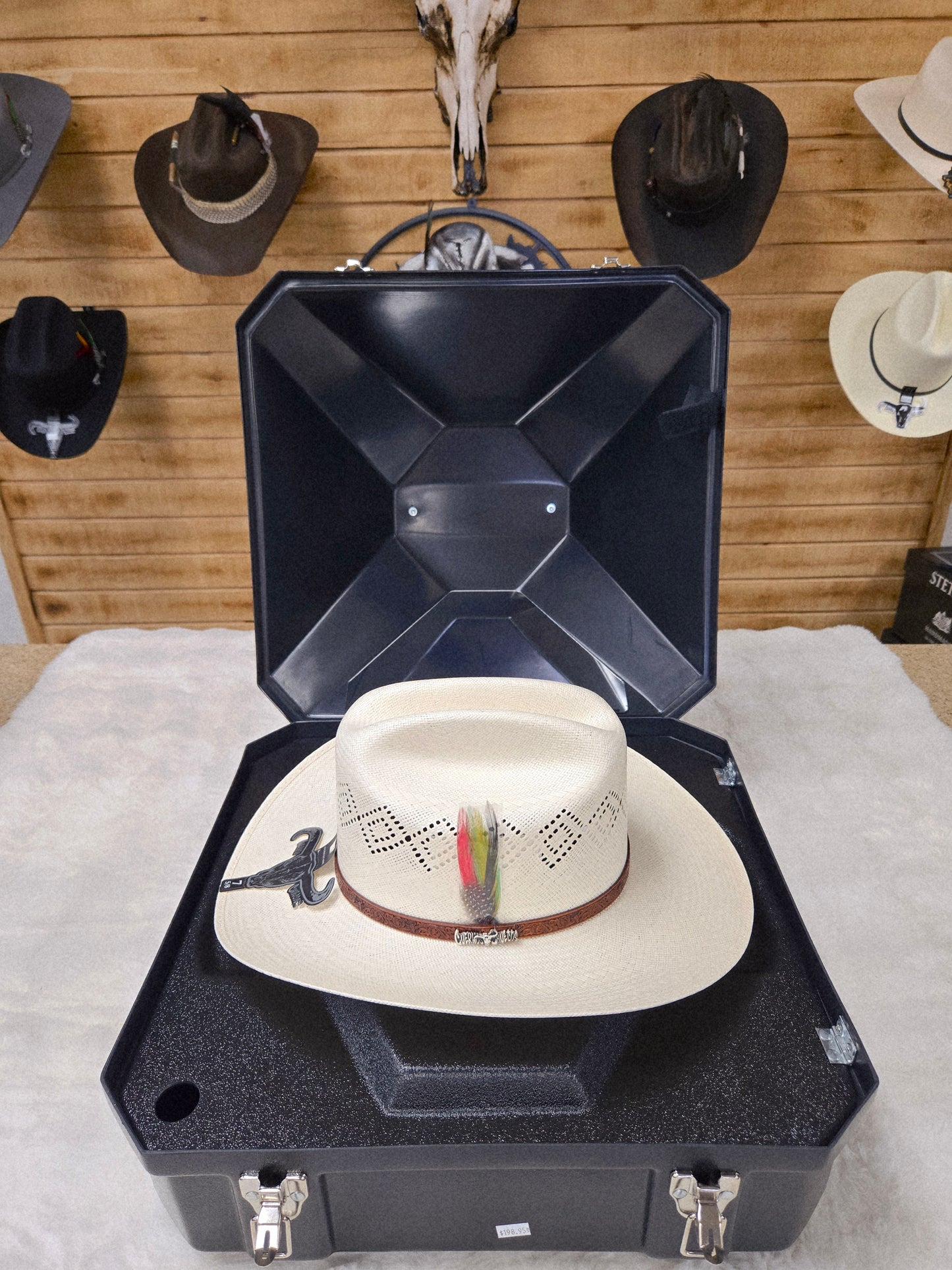 Presidential Carrier for hat, boots, and buckle