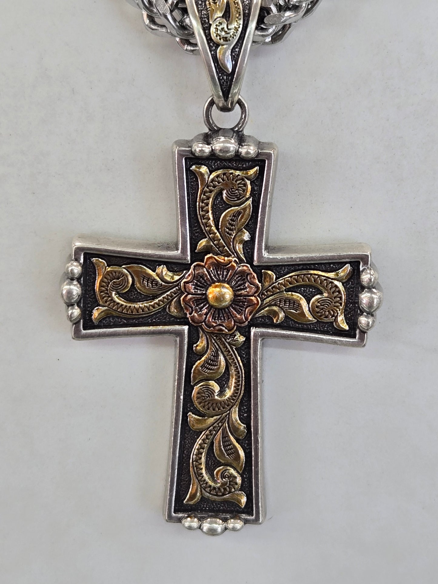 Twister Antique Cross Necklace