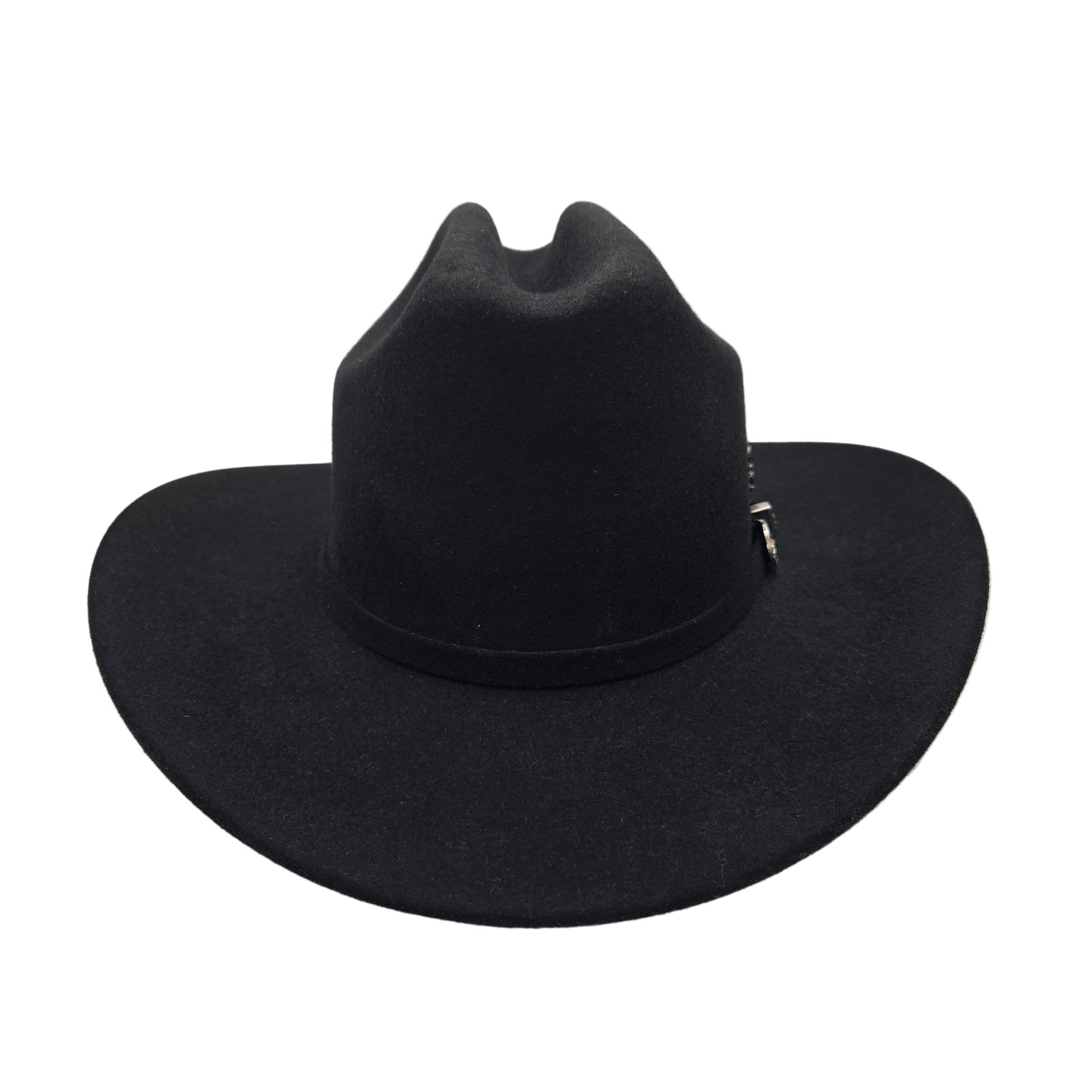 El Mayor 100x Belico Wool Felt Hat w/ Metal Feather -Black