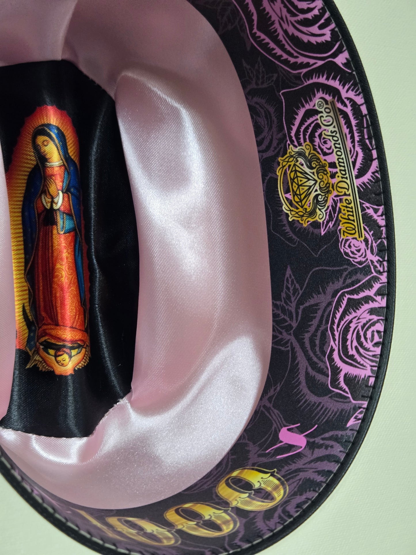 1000x Coquette Sinaloa Telar Sombrero Hat - Guadalupana Pink
