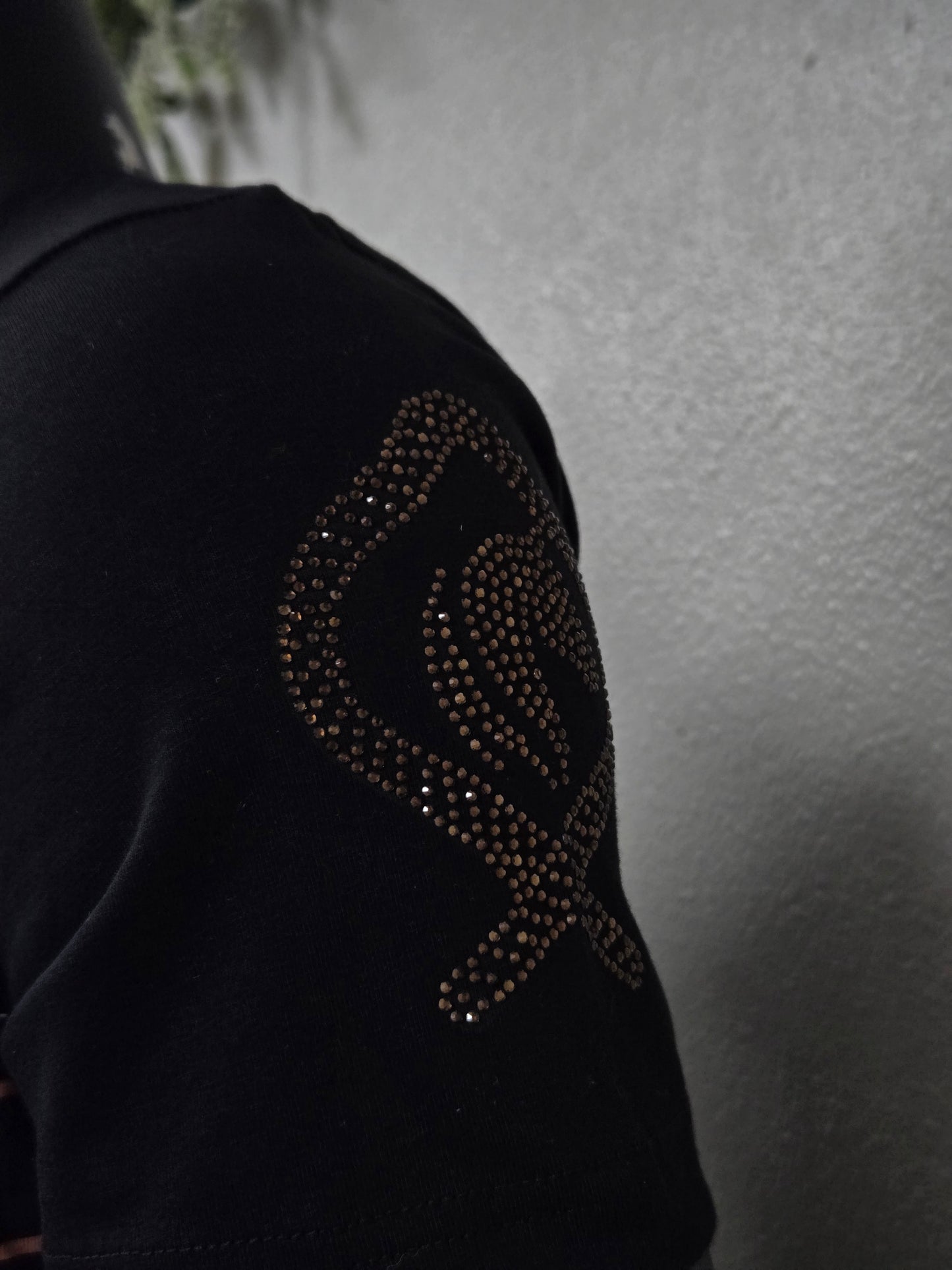 Mens Stallion Horse Slim Fit Rhinestone TShirt