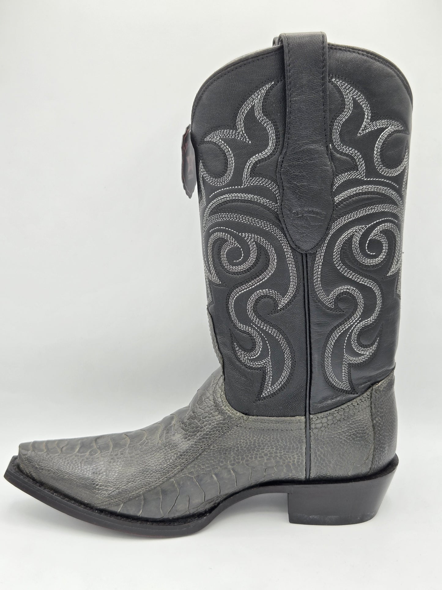 Los Altos Mens Ostrich Leg Snip Toe - Grey