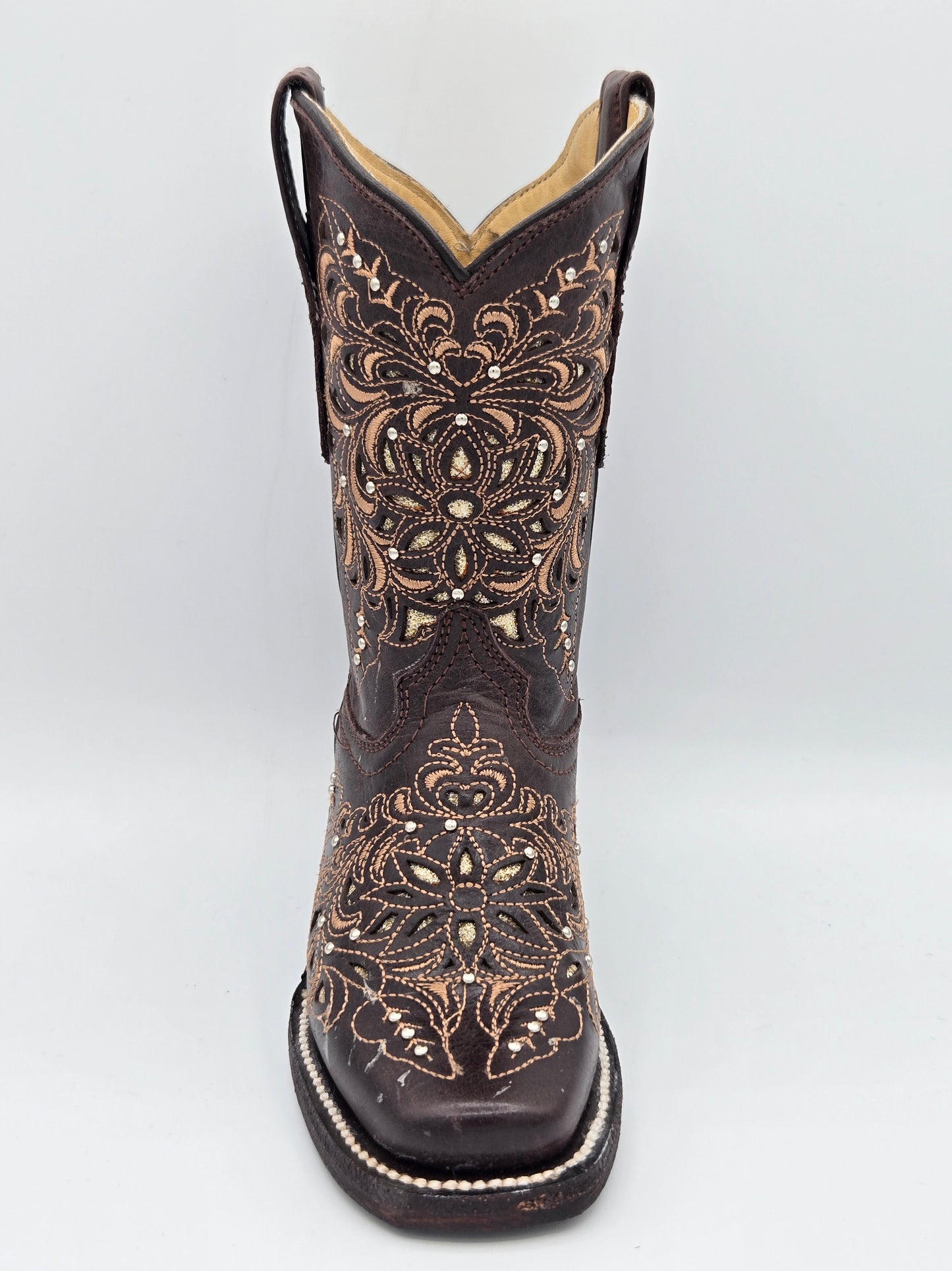 Rockem Kids Studded Boots - Chocolate