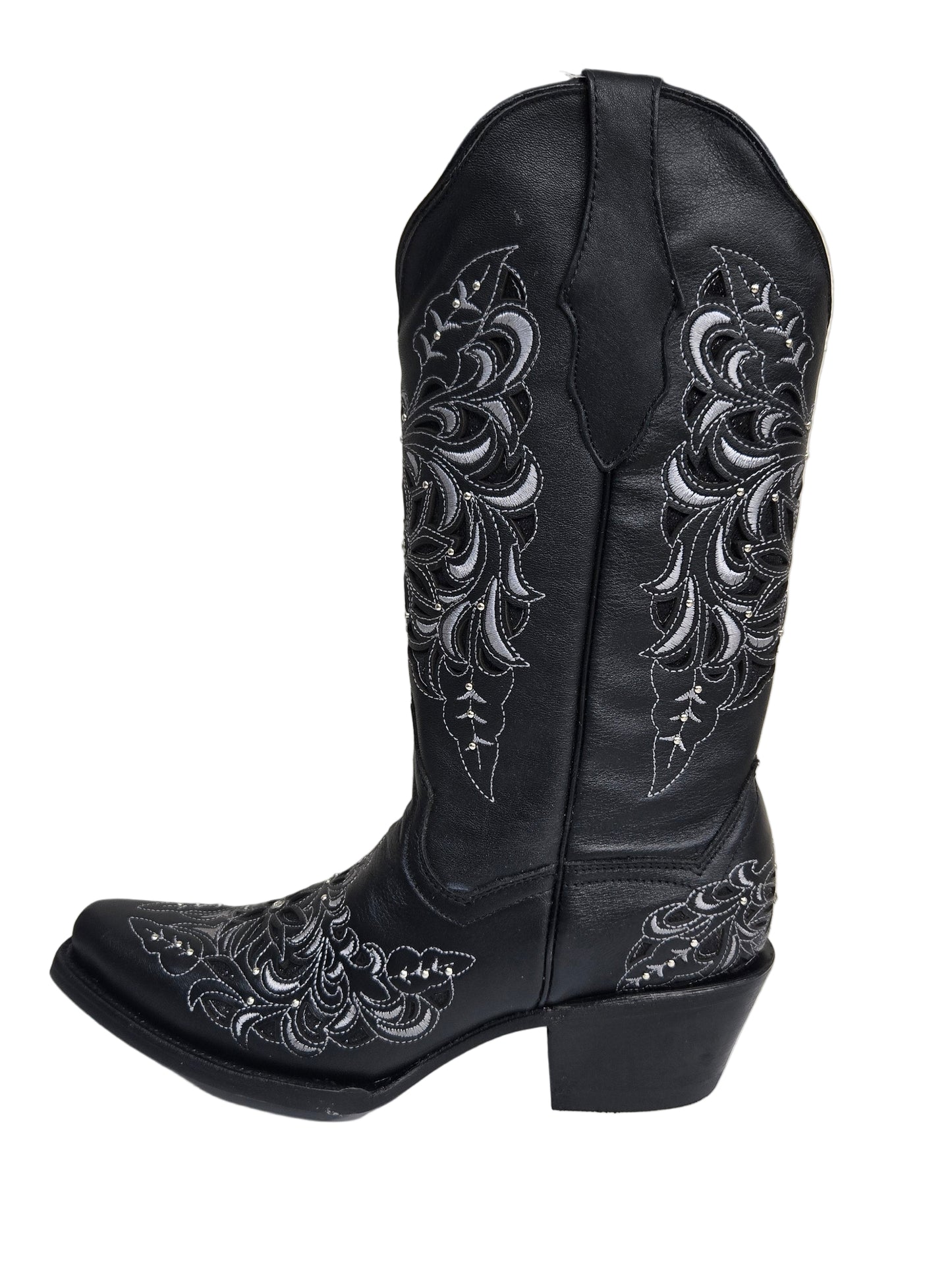 Rockem Womens Country Waxy Retro Boot - Black