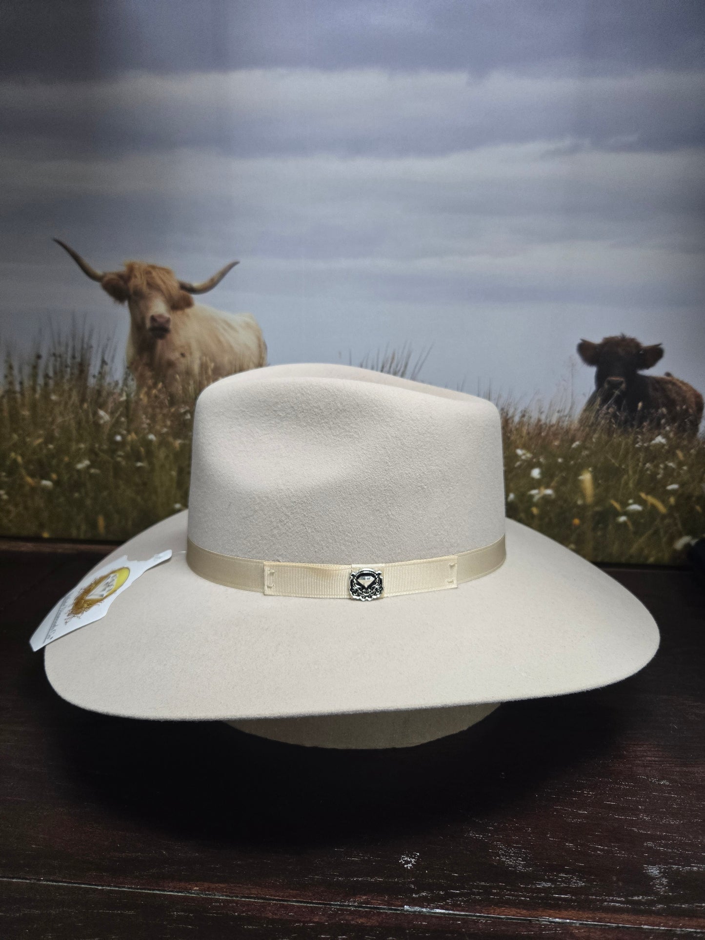 White Diamond Bunbury Wool Felt Hat