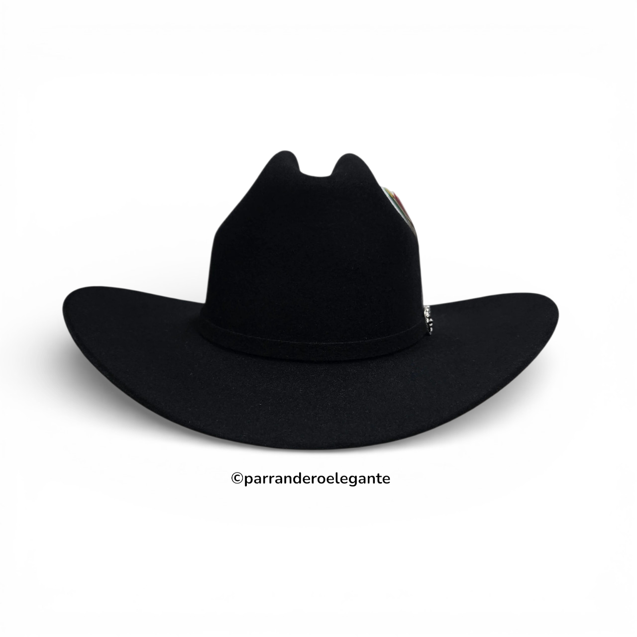 Cuernos Chuecos 6x Chaparral Ranchera Wool Felt Texana Hat - Black