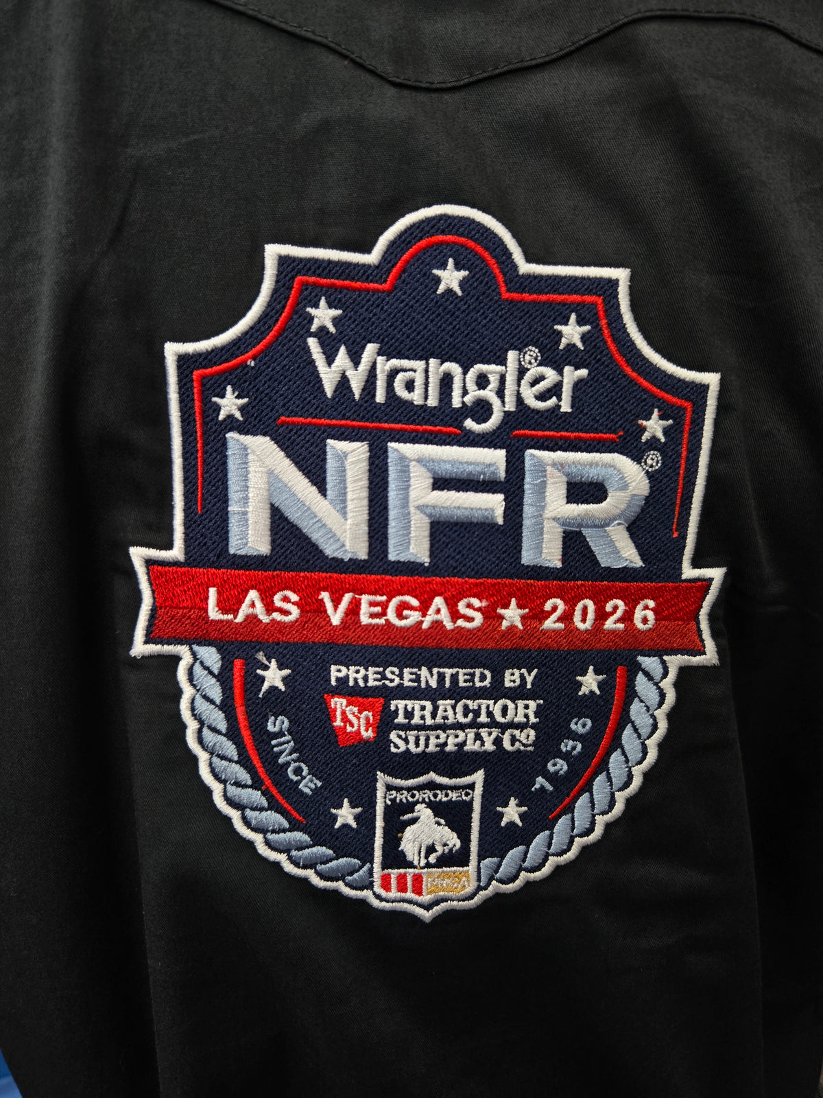 Wrangler Mens NFR 2026 Las Vegas Long Sleeve Shirt - Black