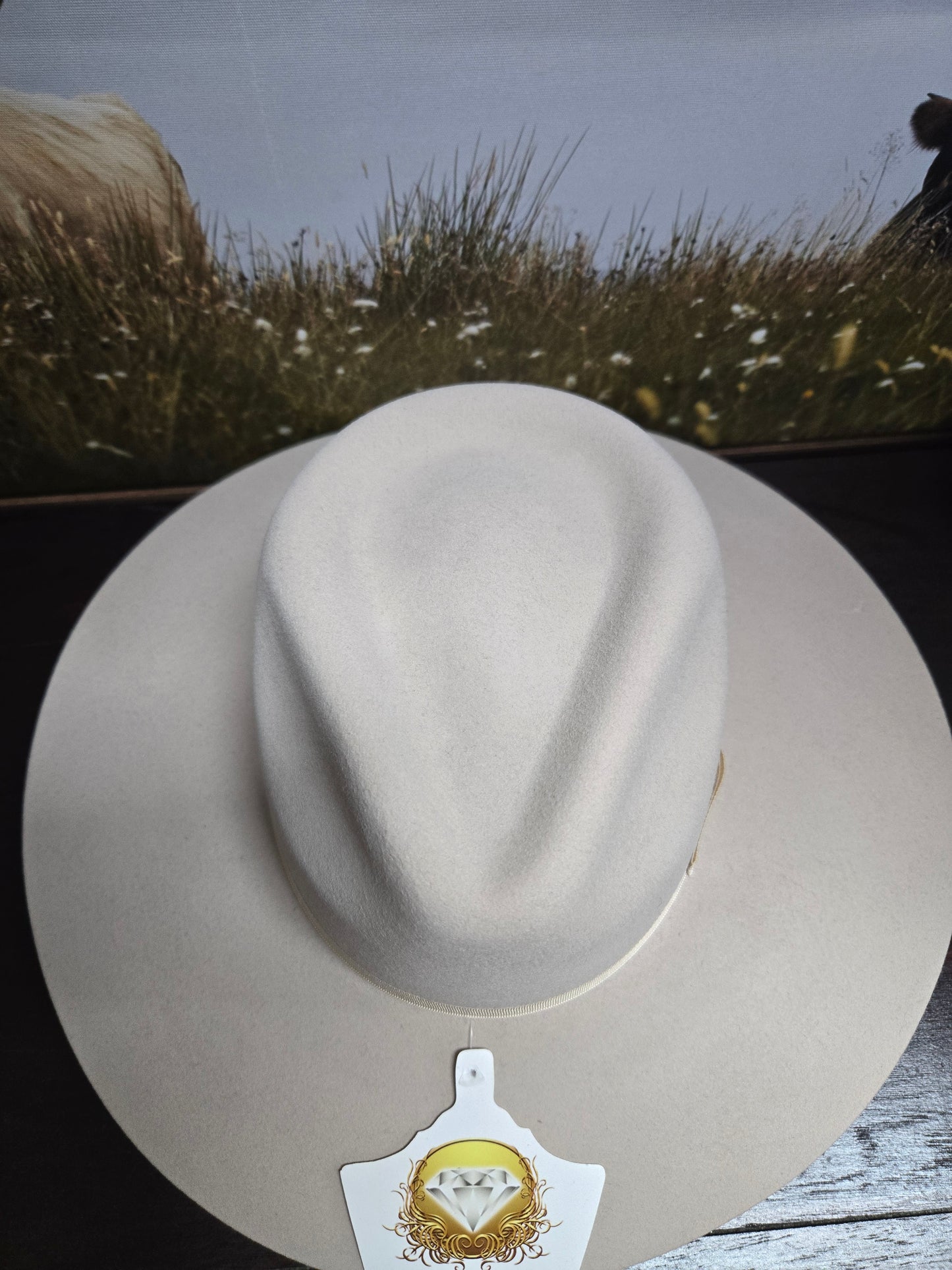White Diamond Bunbury Wool Felt Hat