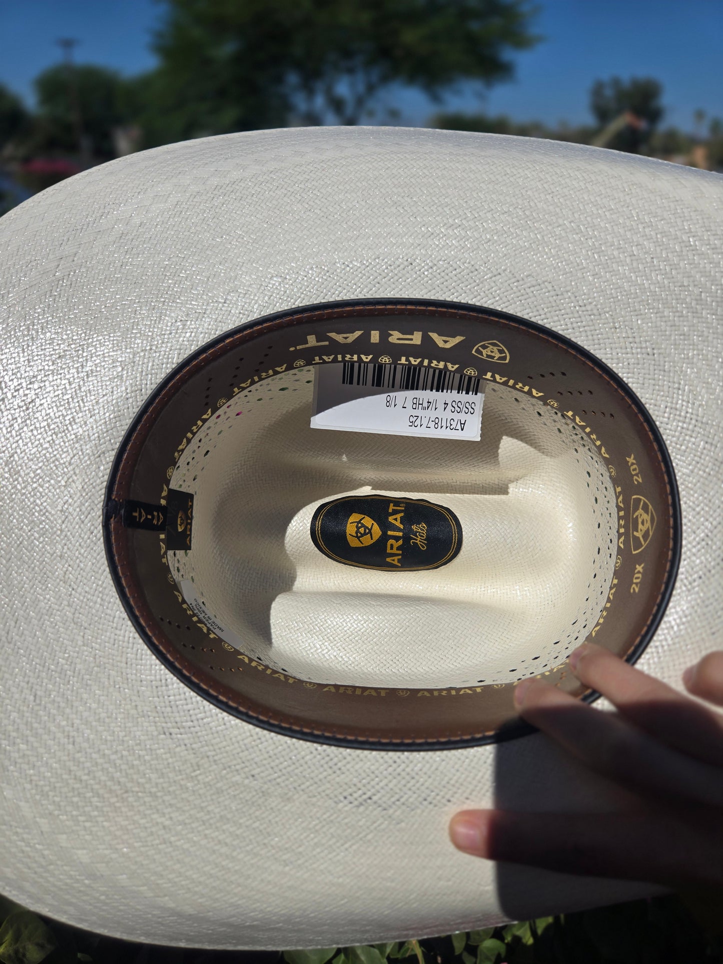 Ariat 20X Cattleman Crease Double S Straw Hat