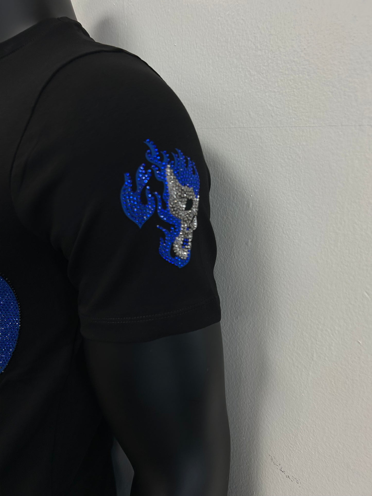Mens Luchador Slim Fit Rhinestone Tshirt