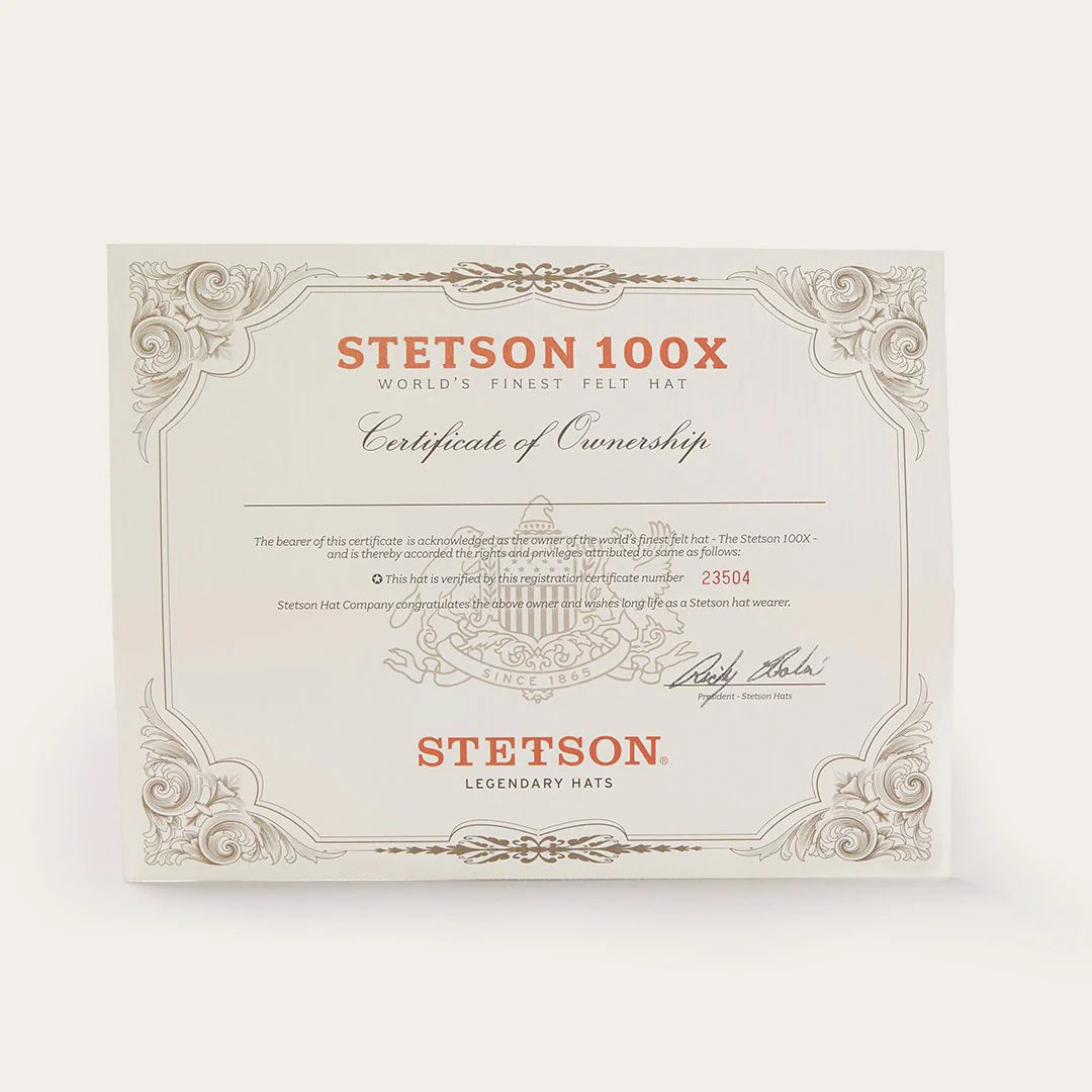 Stetson 100X El Presidente Felt Hat - Black