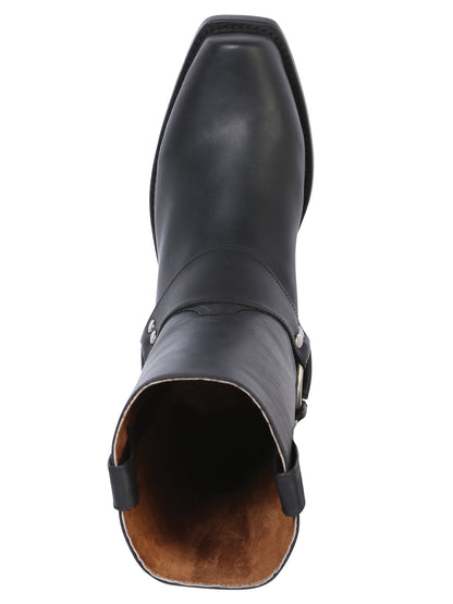 El General Mens Biker Boot - Waxy Black