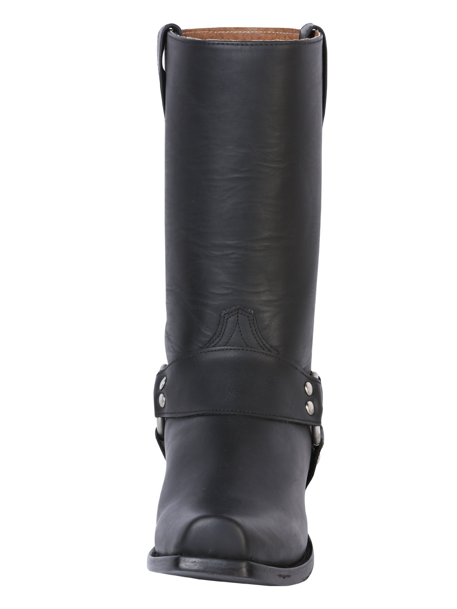 El General Mens Biker Boot - Waxy Black
