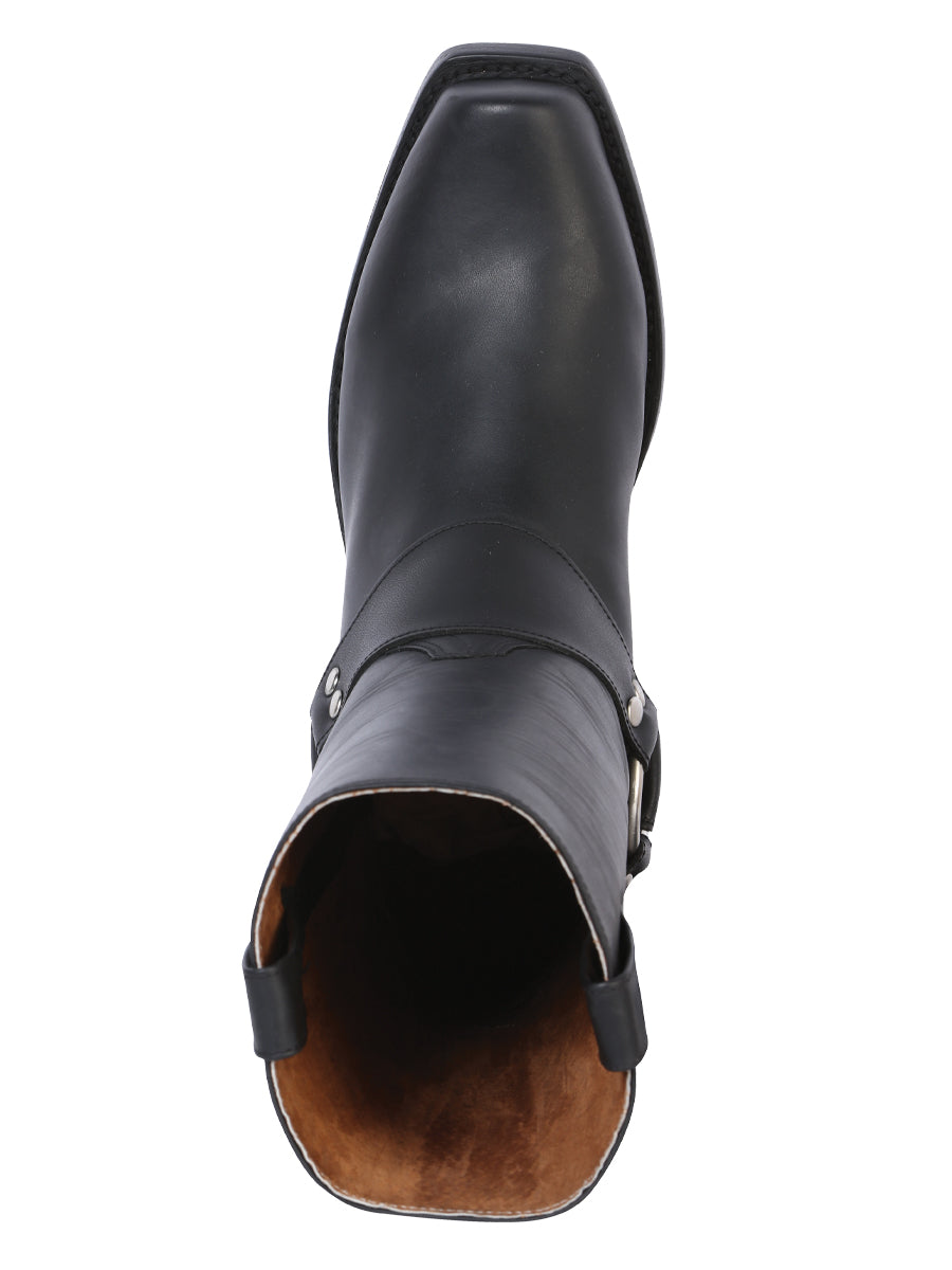 El General Mens Biker Boot - Waxy Black