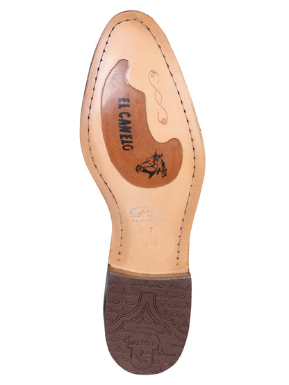 El Canelo Mens Suede Charro Boot - Bone