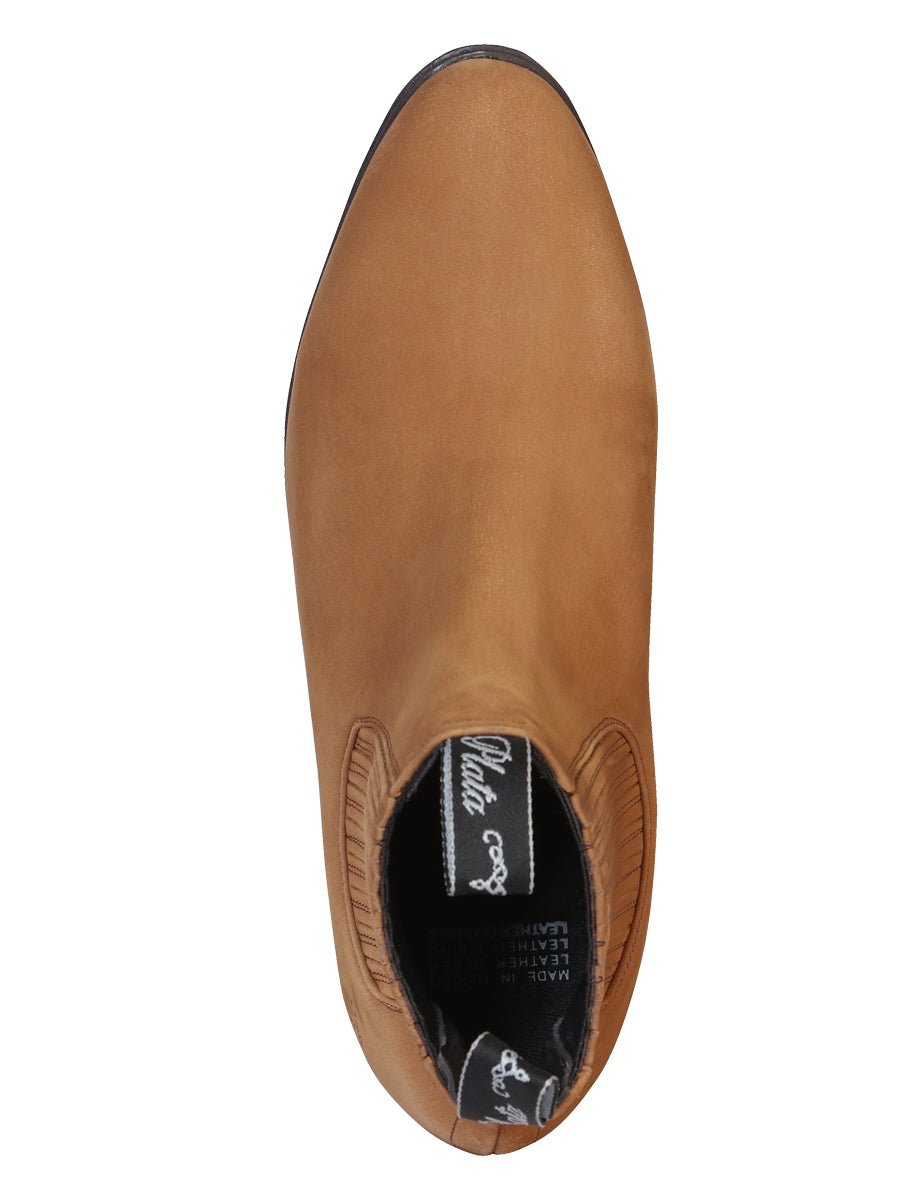 El Canelo Mens Nobuck Charro Boot - Topo