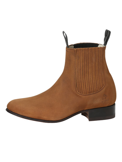 El Canelo Mens Nobuck Charro Boot - Topo