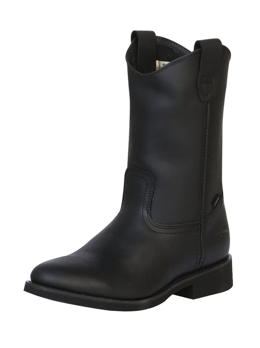Establo Mens Work Boot Leather Grasso -  Black 311