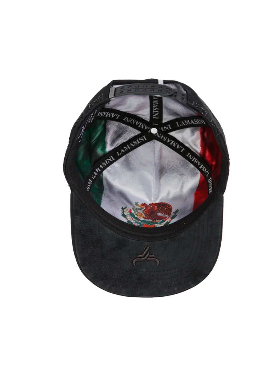 Lamasini Mexico Gorra Hat - Tricolor, Black