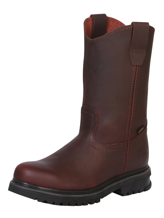 Establo Mens Wellington Work Boot Leather Grasso - Shedron 13351