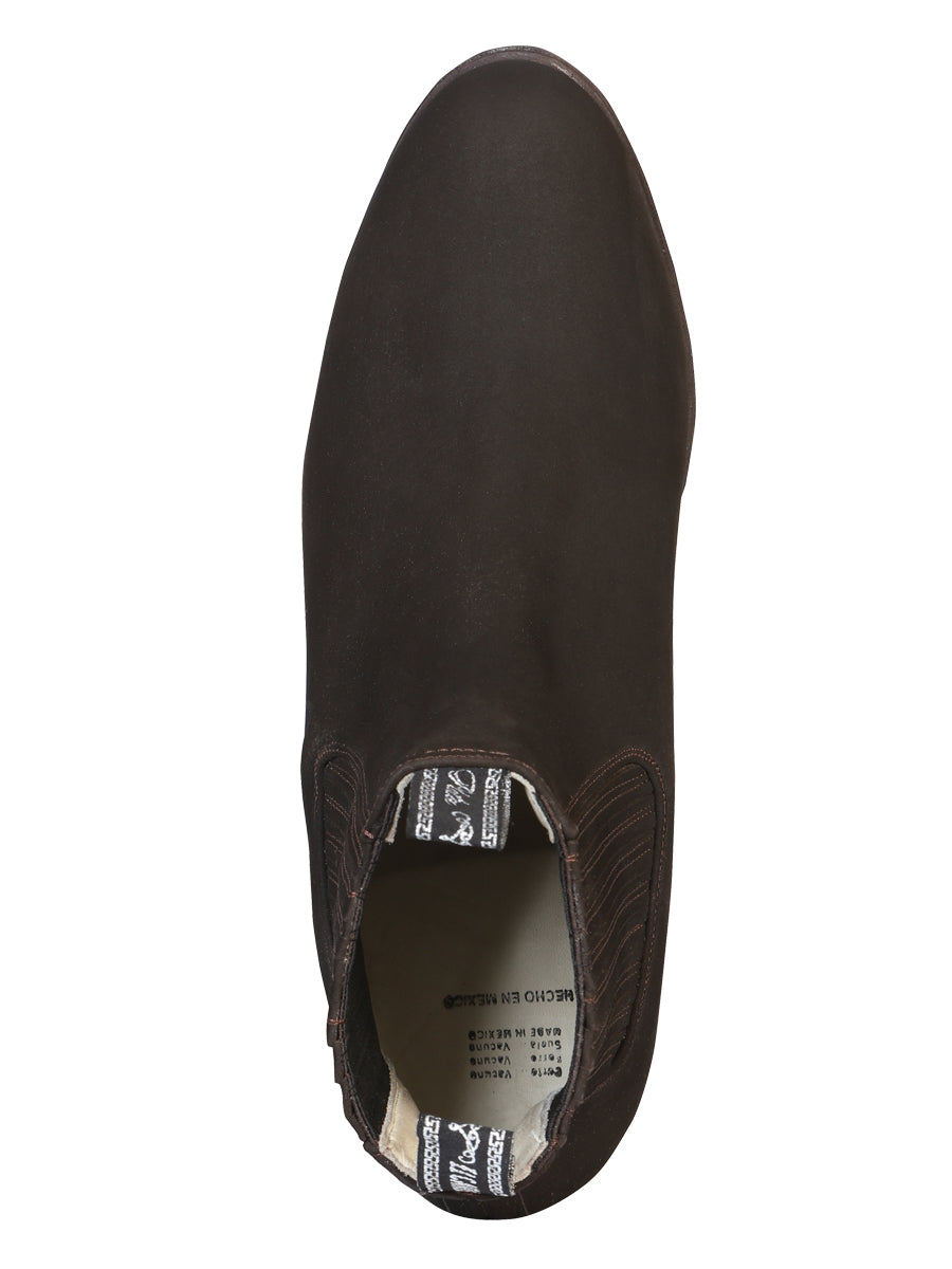 Canelo Mens Charro Botin Ankle Boot - Nobuck Brown 34291