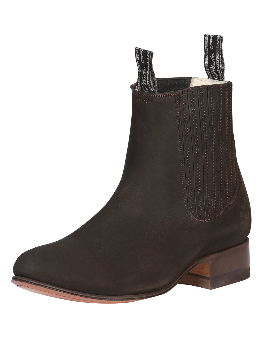 Canelo Mens Charro Botin Ankle Boot - Nobuck Brown 34291